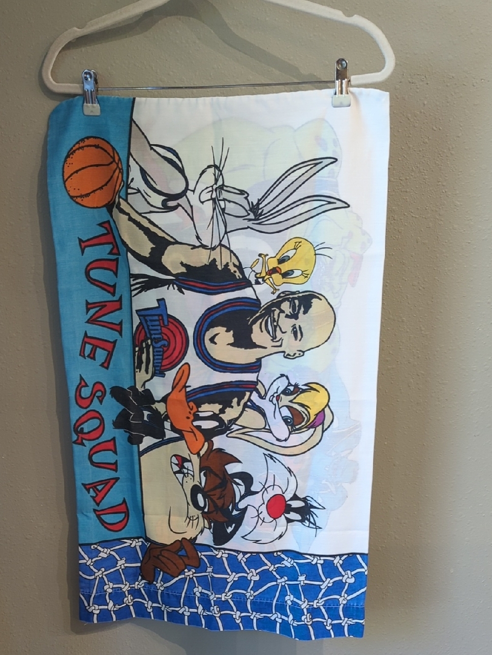 Space Jam Rare 1996 Warner Bros Pillow Case Tune Squad Monstars Vtg